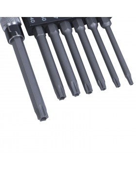 Набор вставок (бит) с воротком-битодержателем 1/4", TORX, T10-T40, L = 60 мм, 8 предметов KING -foto2