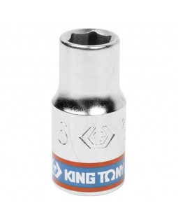 Головка торцевая стандартная шестигранная 1/4&quot;, 6 мм KING TONY 233506M