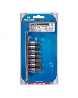 Набор торцевых насадок 1/4", Hex, 1/8" - 3/8", L = 37 мм, 7 предметов KING TONY 2127S-foto2