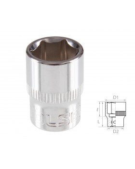 Головка торцевая стандартная шестигранная 3/8&quot;, 15 мм TOLSEN TT16315