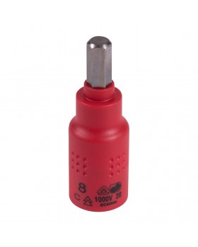 Насадка (бита) торцевая диэлектрическая 3/8", HEX, 8 мм, L = 65 мм KING TONY 3025VE08-foto2