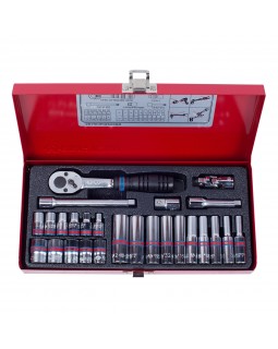 Набор торцевых головок с принадлежностями 1/4&quot;, шестигранные, 5/32&quot;-1/2&quot;, 26 предмето-foto2