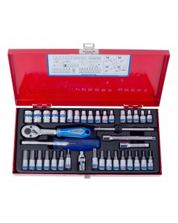 Набор торцевых головок с принадлежностями 1/4&quot;, шестигранные, 4-13 мм, 39 предметов KING TONY 2-foto2