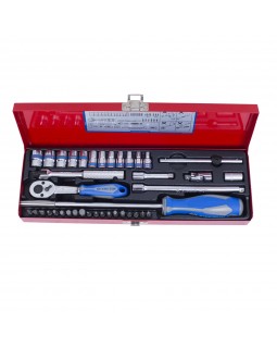 Набор торцевых головок с принадлежностями 1/4&quot;, шестигранные, 4-13 мм, 39 предметов KING TONY 2-foto4