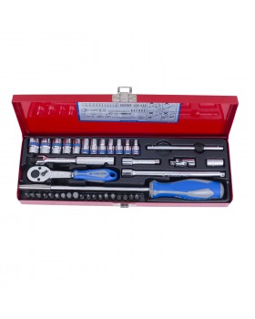 Набор торцевых головок с принадлежностями 1/4&quot;, шестигранные, 4-13 мм, 39 предметов KING TONY 2-foto4