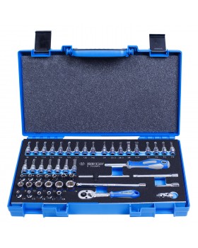 Набор торцевых головок с принадлежностями 1/4&quot;, шестигранные, 4-14 мм, 50 предметов KING TONY 2-foto5