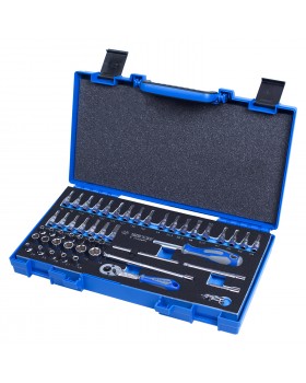 Набор торцевых головок с принадлежностями 1/4&quot;, шестигранные, 4-14 мм, 50 предметов KING TONY 2