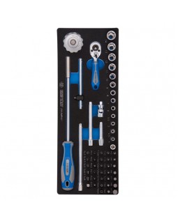 Набор торцевых головок с принадлежностями 1/4&quot;, шестигранные, 4-14 мм, 55 предметов KING TONY 2-foto2