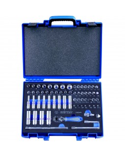 Набор торцевых головок с принадлежностями 1/4", шестигранные, 4-14 мм, 65 предметов KING TONY 2-foto2