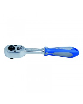 Трещотка 1/4&quot;, 140 мм, 24 зубца, флажковая с кнопкой, фиксатор KING TONY 2771-55G