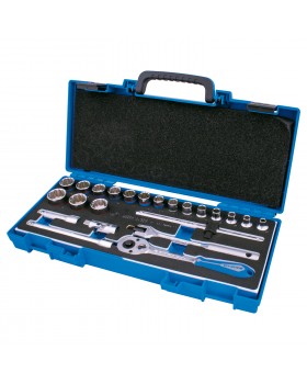 Набор торцевых головок с принадлежностями 3/8&quot;, двенадцатигранные, 6-24 мм, 23 предмета KING TO-foto2