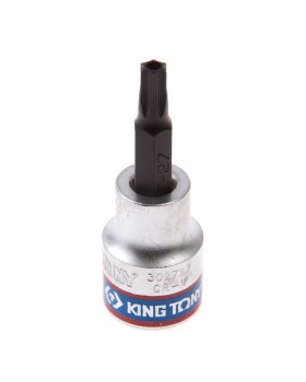Насадка (бита) торцевая 3/8&quot;, TORX, T27, L = 50 мм, с отверстием KING TONY 302727