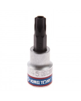 Насадка (бита) торцевая 3/8", TORX, T45, L = 50 мм, с отверстием KING TONY 302745 Насадка (бита) торцевая 3/8", TORX, T45, L = 50 мм, с отверстием KING TONY 302745