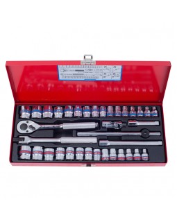 Набор торцевых головок с принадлежностями 3/8&quot;, двенадцатигранные, 6-22 мм, 1/4&quot;-13/16&quo-foto3