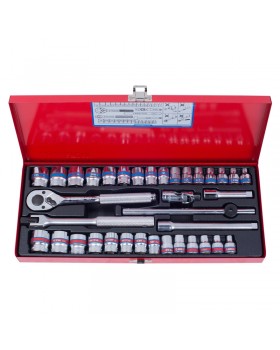 Набор торцевых головок с принадлежностями 3/8&quot;, двенадцатигранные, 6-22 мм, 1/4&quot;-13/16&quo-foto3