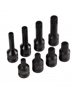 Набор ударных торцевых насадок 1/2&quot;, Spline, M12-M18, L = 45-78 мм, кейс, 8 предметов AFFIX AF0-foto2