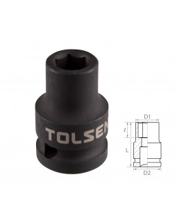 Головка торцевая ударная шестигранная 1/2&quot;, 10 мм TOLSEN TT18210