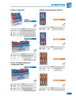 Стенд со стандартными отвертками, серии 1421, 1422, 1423, 1427, 40 предметов KING TONY 31427MR-foto3