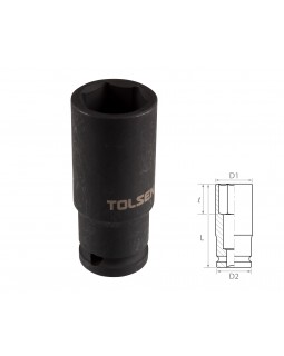 Головка торцевая ударная глубокая шестигранная 1/2&quot;, 22 мм TOLSEN TT18272