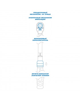 Динамометрический ключ серии &quot;LIGHT&quot;, 1/2&quot;, 70-340 Нм, для левой и правой резьбы, фут-foto5