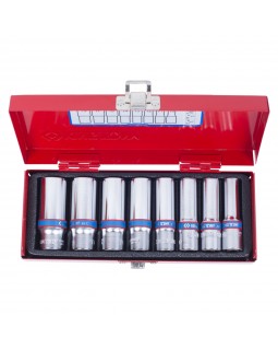 Набор глубоких торцевых головок 3/8", шестигранные, 10-19 мм, 8 предметов KING TONY 3508MR-foto4