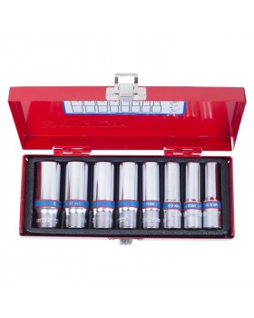 Набор глубоких торцевых головок 3/8", шестигранные, 10-19 мм, 8 предметов KING TONY 3508MR-foto4