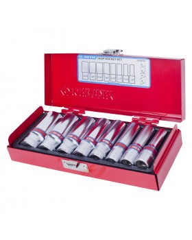 Набор глубоких торцевых головок 3/8&quot;, шестигранные, 3/8&quot;-13/16&quot;, 8 предметов KING TON