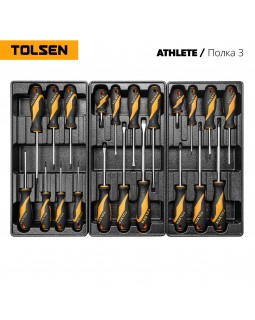 Набор инструментов &quot;ATHLETE&quot; в черной тележке, 189 предметов TOLSEN TT85412-foto5