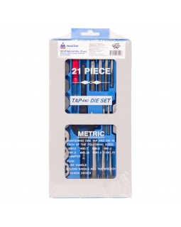 Набор метчиков и плашек HSS M3-M12, кейс, 21 предмет МАСТАК 351-00021C-foto2