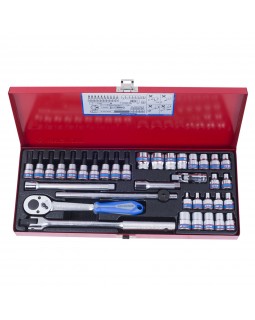 Набор торцевых головок с принадлежностями 3/8&quot;, шестигранные, 6-19 мм 36 предметов KING TONY 35-foto3