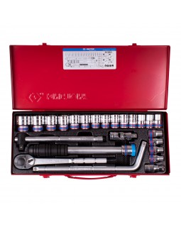 Набор торцевых головок с принадлежностями 1/2&quot;, двенадцатигранные, 10-32 мм, 24 предмета KING T-foto3