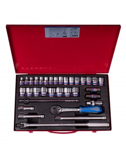 Набор торцевых головок с принадлежностями 1/2&quot;, двенадцатигранные, 8-32 мм, 33 предмета KING TO-foto2
