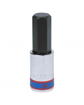 Насадка (бита) торцевая 1/2&quot;, HEX, 17 мм, L = 80 мм KING TONY 403517