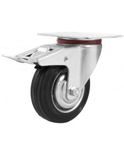 TT6-RW Колесо D-100мм поворотное с тормозом для тележки Thorvik-foto2