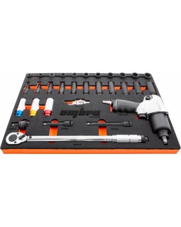 OMT33STE Набор с гайковертом, динамометрическим ключом и ударными головками в EVA ложементе 560х375 -foto2