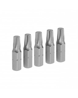 Набор вставок (бит) торцевых 1/4&quot;, Torx, T20, 25 мм, 5 предметов TOLSEN TT20276