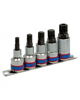 Набор торцевых насадок 1/2", SPLINE, М8-М16, 5 предметов KING TONY 4105PR Набор торцевых насадок 1/2", SPLINE, М8-М16, 5 предметов KING TONY 4105PR