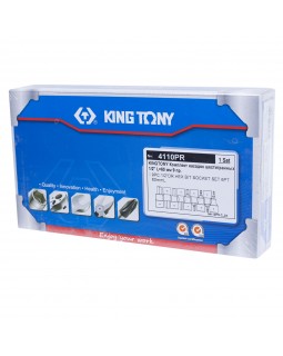 Набор торцевых насадок 1/2&quot;, HEX, 3-14 мм, L = 60 мм, 9 предметов KING TONY 4110PR-foto2