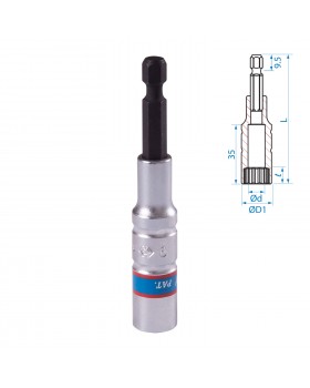 Головка для шуруповерта двенадцатигранная 1/4&quot;, 9 мм, L = 80 мм KING TONY 76B809M-foto2