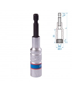 Головка для шуруповерта двенадцатигранная 1/4", 10 мм, L = 80 мм KING TONY 76B810M-foto2