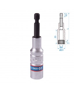 Головка для шуруповерта двенадцатигранная 1/4", 11 мм, L = 80 мм KING TONY 76B811M-foto2