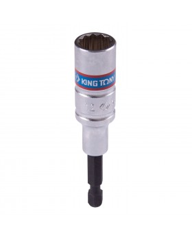 Головка для шуруповерта двенадцатигранная 1/4&quot;, 12 мм, L = 80 мм KING TONY 76B812M
