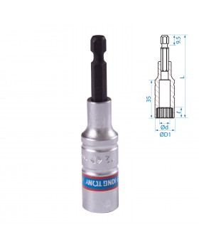 Головка для шуруповерта двенадцатигранная 1/4&quot;, 12 мм, L = 80 мм KING TONY 76B812M-foto2