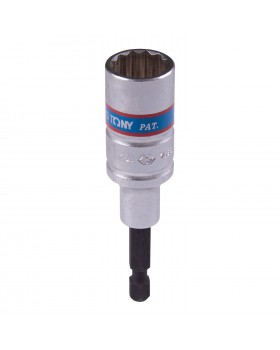 Головка для шуруповерта двенадцатигранная 1/4&quot;, 14 мм, L = 80 мм KING TONY 76B814M