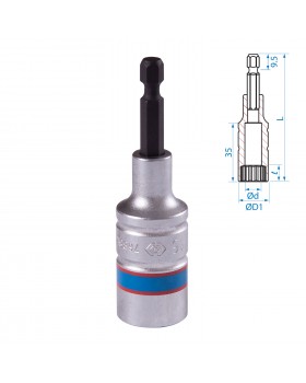 Головка для шуруповерта двенадцатигранная 1/4&quot;, 16 мм, L = 80 мм KING TONY 76B816M-foto2