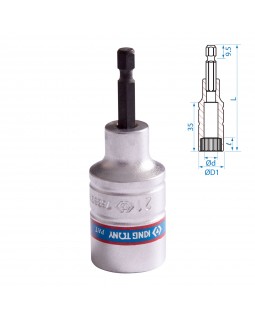 Головка для шуруповерта двенадцатигранная 1/4&quot;, 21 мм, L = 80 мм KING TONY 76B821M-foto2