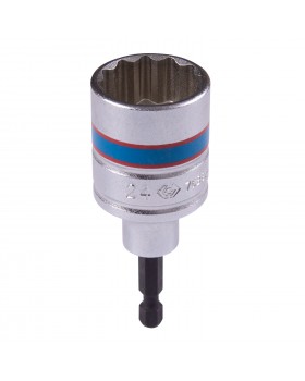 Головка для шуруповерта двенадцатигранная 1/4&quot;, 24 мм, L = 80 мм KING TONY 76B824M