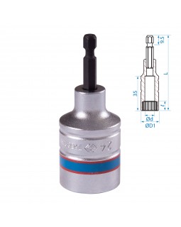 Головка для шуруповерта двенадцатигранная 1/4&quot;, 24 мм, L = 80 мм KING TONY 76B824M-foto2