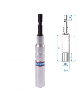 Головка для шуруповерта шестигранная 1/4&quot;, 9 мм, L = 110 мм KING TONY 76C1109M-foto2
