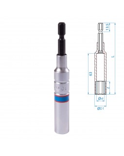 Головка для шуруповерта шестигранная 1/4", 10 мм, L = 110 мм KING TONY 76C1110M-foto2